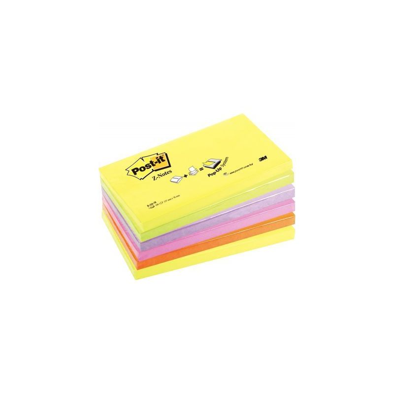 Achetez Lot de 6 blocs z-notes repositionnables 76 x 127 mm, couleurs néon assorties 59734 POST-IT .. Achetez Lot de 6 blocs z-notes repositionnables 76 x 127 mm, couleurs néon assorties 59734 POST-IT ..