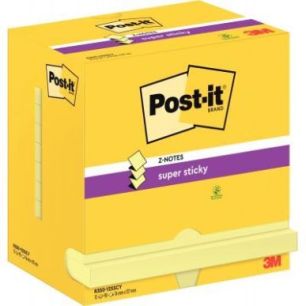 Achetez Lot de 12 blocs de 90 feuilles Z-Notes Super Sticky post-it, 76x127 mm, couleur : jaune BP84..