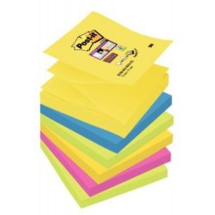 Achetez Lot de 6 blocs de 90 feuilles Z-Notes Super Sticky post-it, 76x76 mm, couleurs Rio de Janeir..