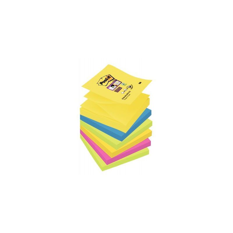 Achetez Lot de 6 blocs de 90 feuilles Z-Notes Super Sticky post-it, 76x76 mm, couleurs Rio de Janeir.. Achetez Lot de 6 blocs de 90 feuilles Z-Notes Super Sticky post-it, 76x76 mm, couleurs Rio de Janeir..