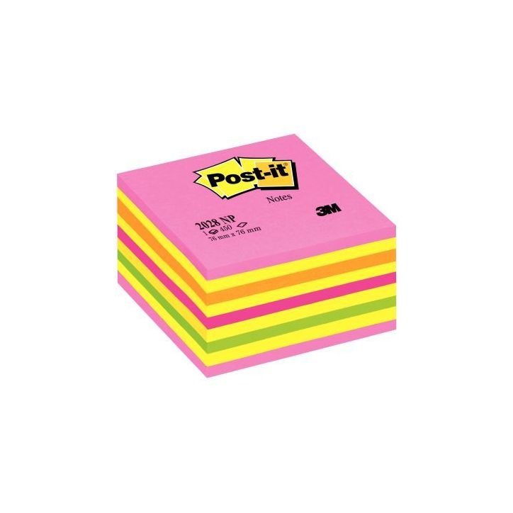 POST-IT Cubes POST-IT® Energie Intense (Rose néon) 450 feuilles 76 x 76 mm