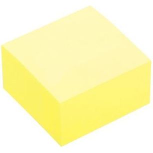 Achetez Bloc de 400 feuilles notes repositionnables 75 x 75 mm coloris jaune pastel 5820-01 pas cher..
