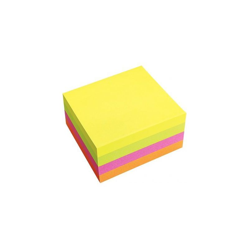 Achetez PERGAMY Bloc cube de 320 feuilles repositionnables dimensions 7,6x7,6cm. Coloris assortis n ..