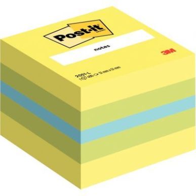 Achetez Mini cube post-it de 400 feuilles notes repositionnables, 51 x 51 mm, couleurs assorties 558..