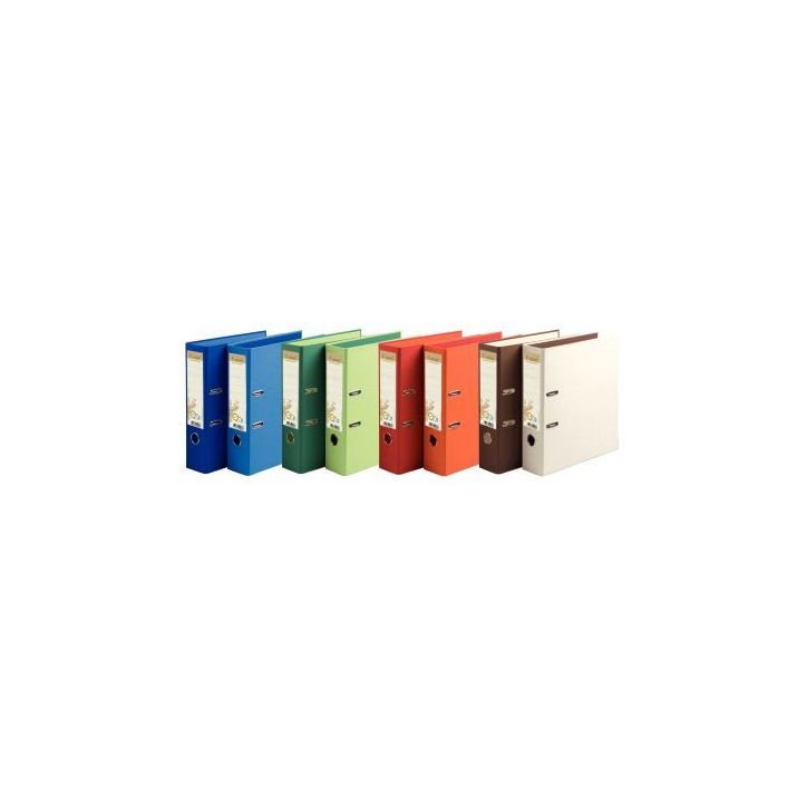 Carton de 10 classeurs à  levier FOREVER, dos de 80mm, 8 couleurs assorties 53980E EXACOMPTA