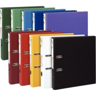 Achetez Carton de 10 classeurs à levier en plastique PREM'TOUCH format A4 maxi dos 5 cm couleurs ..