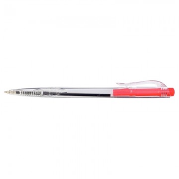 Stylo corps transparent rétractable rouge KB170400 RED