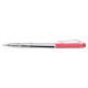 Stylo corps transparent rétractable rouge KB170400 RED