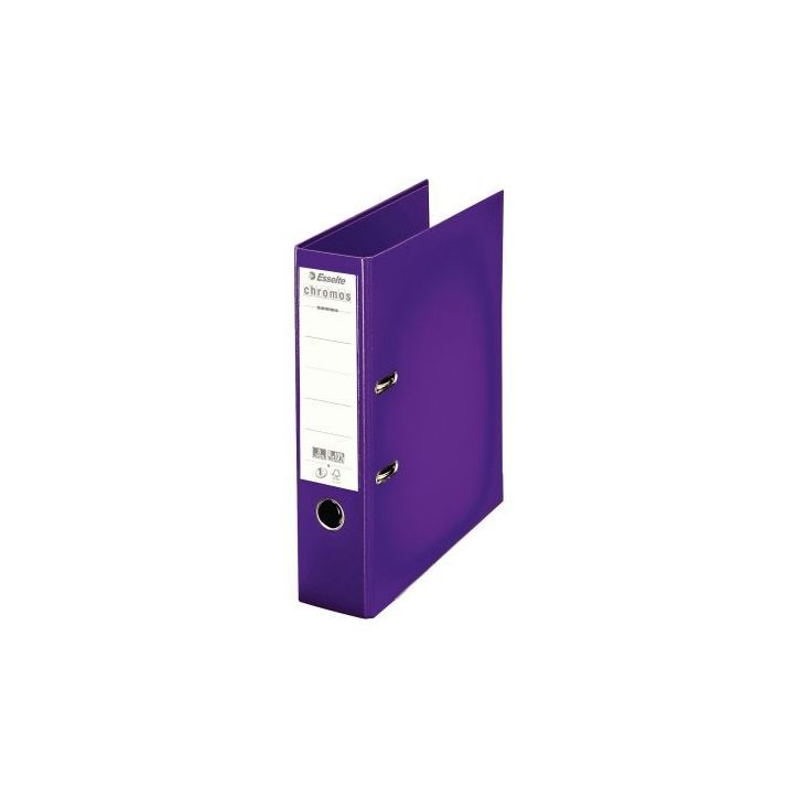 Classeur à levier CHROMOS+ dos large 8 cm, violet 230112 CHROMO + ESSELTE