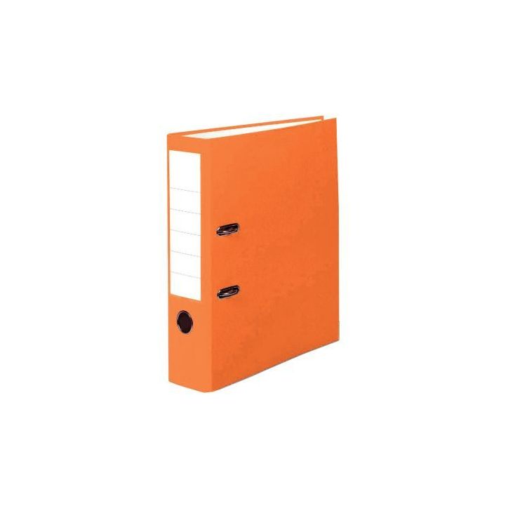 PERGAMY Classeur à  levier en polypropylène intérieur/extérieur. Dos 8cm. Format A4. Coloris Orange