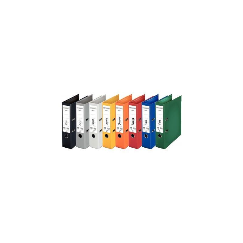 Achetez Carton de 10 classeurs à levier CHROMOS+ dos large 8 cm, couleurs vives 624163 CHROMO + ESS..