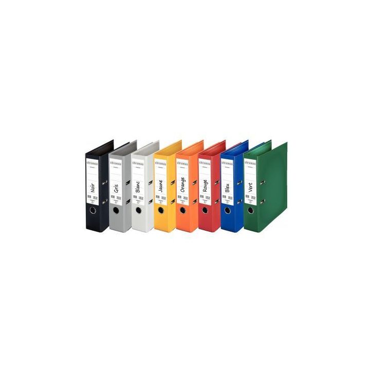 Carton de 10 classeurs à levier CHROMOS+ dos large 8 cm, couleurs vives 624163 CHROMO + ESSELTE