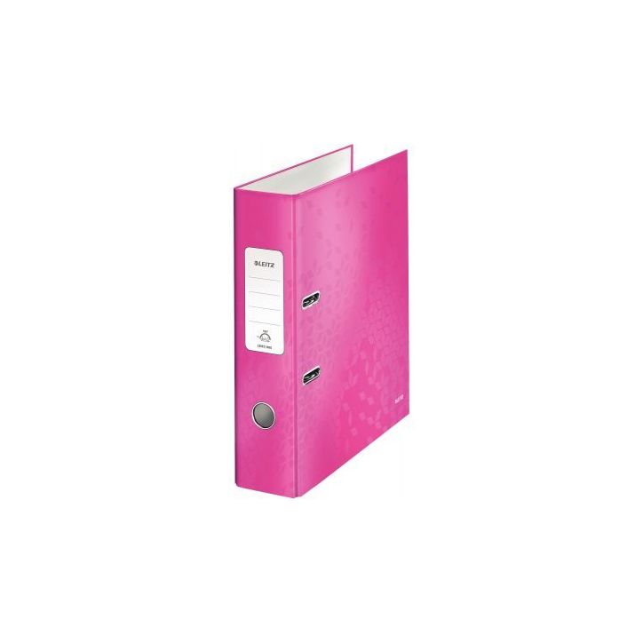 Classeur à levier 180° WOW pour format A4, dos 8 cm, rose 10050123 WOW LEITZ