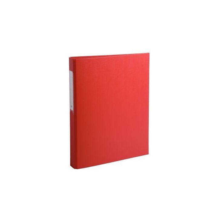 Classeur rembordé en polypropylène 4 anneaux ronds diamètre 25 mm coloris rouge 51385E EXACOMPTA