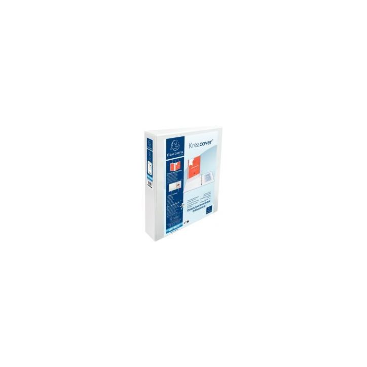 ESSELTE Classeur à  couverture personnalisable sur trois faces PP Blanc ?? dos de 6,5 cm