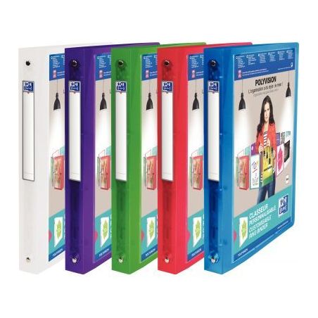Achetez OXFORD Classeur personnalisable 1 face POLYVISION 4 anneaux. Polypropylène 8/10e.Dos 3cm.Co..