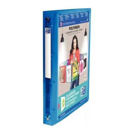 Achetez Classeur personnalisable POLYVISION en polypropylène, dos 30 mm, pour format A4, bleu 10020..
