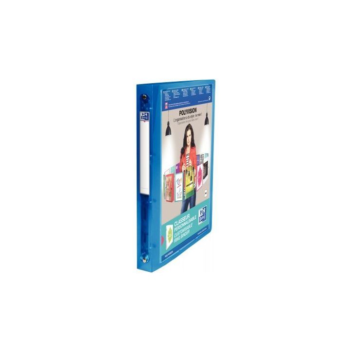 Classeur personnalisable POLYVISION en polypropylène, dos 30 mm, pour format A4, bleu 100201431 HAMELIN