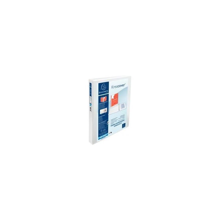 ESSELTE Classeur à  couverture personnalisable sur trois faces en PVC Blanc ?? dos de 5 cm