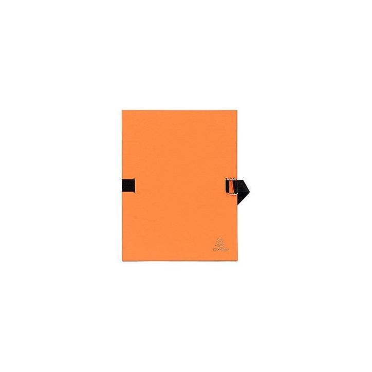 EXACOMPTA chemise à  sangle extensible dos toilé orange 734E