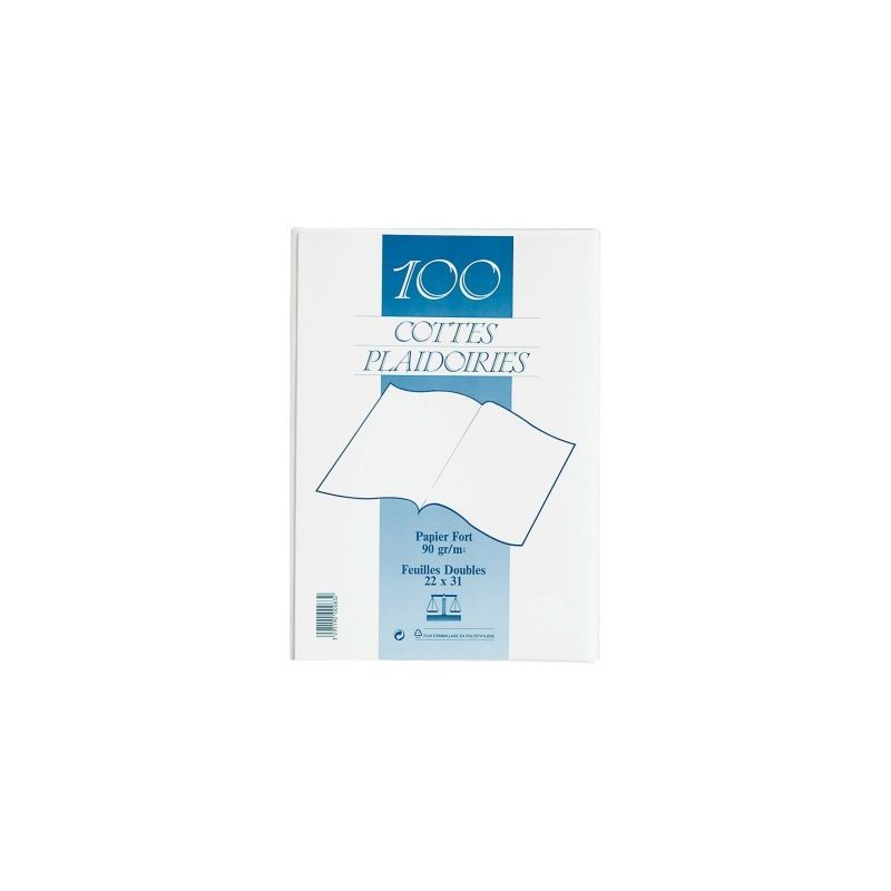 Achetez Paquet de 100 sous-chemises cotes de plaidoiries 90g blanc 820017E EXACOMPTA pas cher sur Ma..