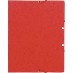 Lot de 10 chemises sans rabat à élastiques en carte lustrée, rouge 55465E EXACOMPTA Lot de 10 chemises sans rabat à élastiques en carte lustrée, rouge 55465E EXACOMPTA
