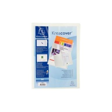 Achetez Chemise de présentation personnalisable 2 rabats KREACOVER en polypropylène 4/10ème, blan..