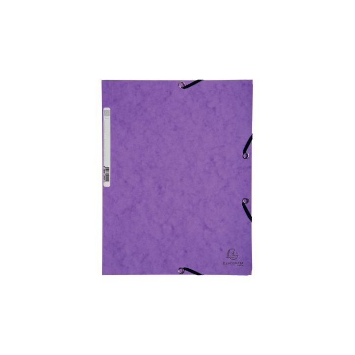 Chemise 3 rabats à élastiques en carte lustrée 5/10ème 350g violet C3416 MAU COUTAL