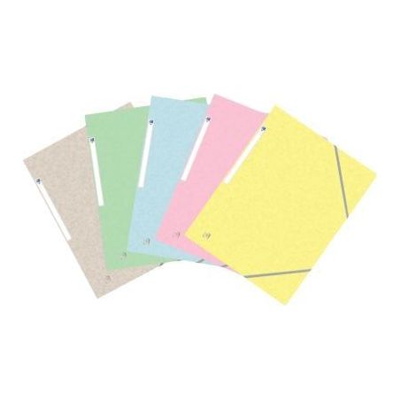 Achetez Paquet de 5 chemises 3 rabats à élastiques TOP FILE+ en carte lustrée 4/10e 390g, coloris..