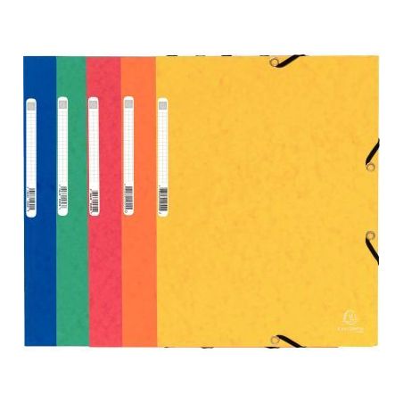 Achetez Chemise 3 rabats à élastiques en carte lustrée 355g, coloris assortis 55300E EXACOMPTA pa..