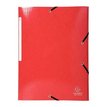 Achetez Chemise 3 rabats à élastiques en carte lustrée 425g, rouge 55825E IDERAMA EXACOMPTA pas c..