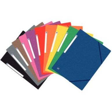 Achetez Paquet de 10 chemises 3 rabats à élastiques TOP FILE+ en carte lustrée 4/10e 390g, colori..