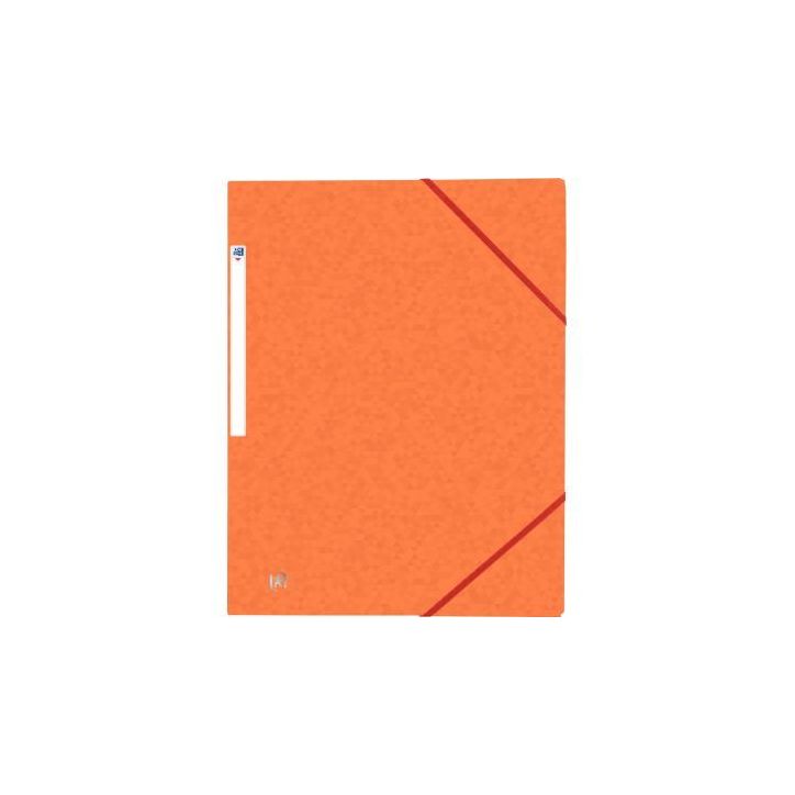 Chemise 3 rabats à élastiques TOP FILE+ en carte lustrée 4/10e 390g, orange 400114336 TOP FILE HAMELIN