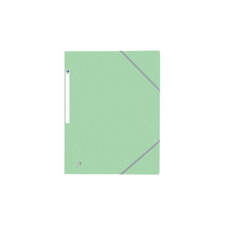 Chemise 3 rabats à élastiques TOP FILE+ en carte lustrée 4/10e 390g, vert pastel 400118308 TOP FILE HAMELIN