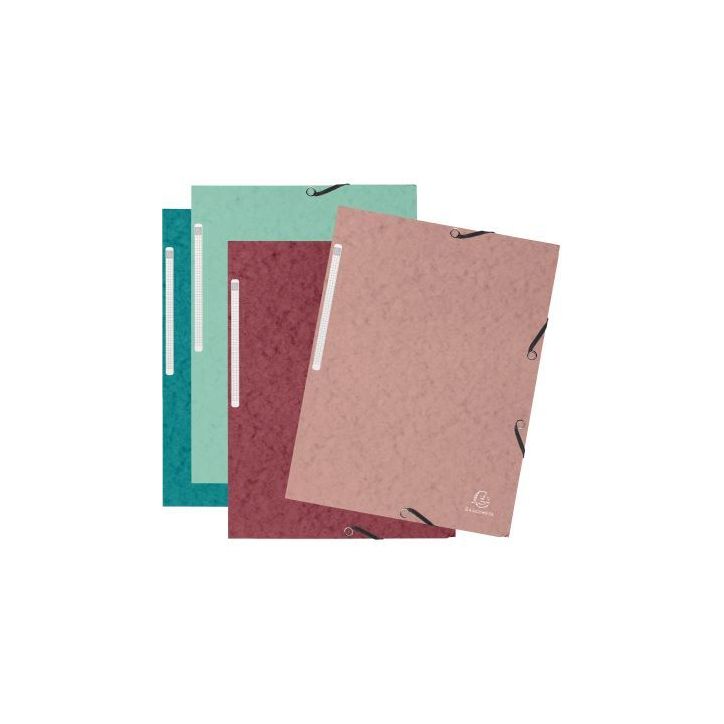 Chemise 3 rabats à élastiques SKANDI en carte lustrée 400g, coloris assortis 55270E SKANDI EXACOMPTA