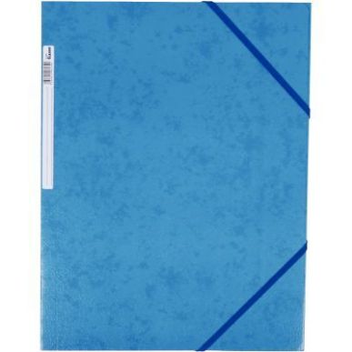 Achetez Chemise 3 rabats à élastiques + étiquette de dos coloris bleu carte grainée 5/10e 450g f..