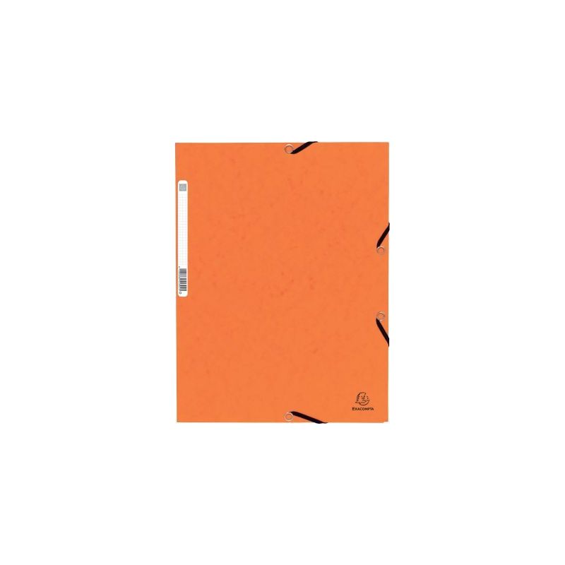 Achetez Chemise 3 rabats à élastiques en carte lustrée 5/10ème 350g orange C3416 ORA COUTAL pas ..