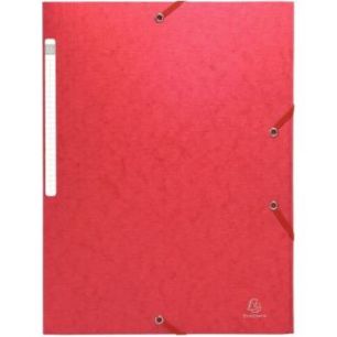 Achetez Chemise 3 rabats à élastiques SCOTTEN en carte lustrée 600g, rouge 55955E SCOTTEN EXACOMP..