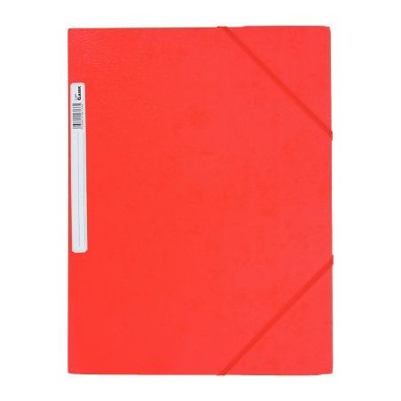 Achetez Chemise 3 rabats à élastiques + étiquette de dos coloris rouge carte grainée 5/10e 450g ..