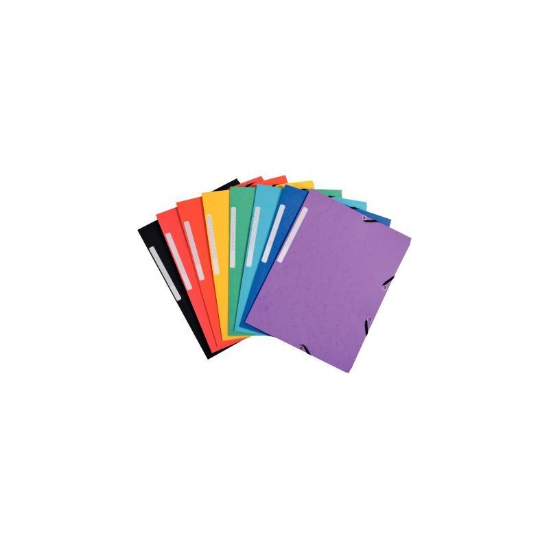 Achetez Lot de 7+3 chemises 3 rabats à élastiques en carte recyclée, coloris assortis 55000SE EXA..