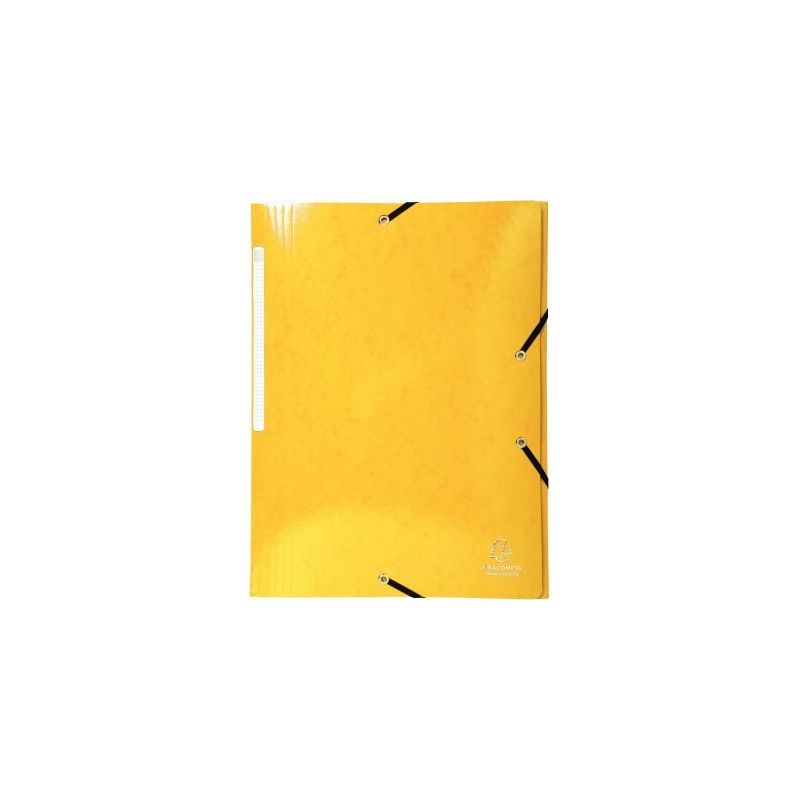 Achetez Chemise 3 rabats à élastiques en carte lustrée 425g, jaune 55828E IDERAMA EXACOMPTA pas c..