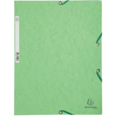 Achetez Chemise 3 rabats à élastiques en carte lustrée 400g, vert 55513E EXACOMPTA pas cher sur M..