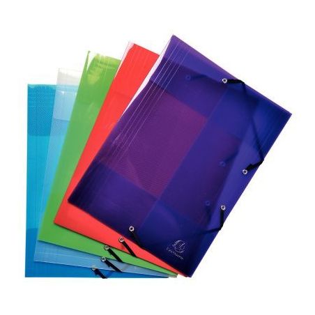 Achetez Paquet de 5 chemises 3 rabats à élastiques CRYSTAL en polypropylène, coloris assortis 567..