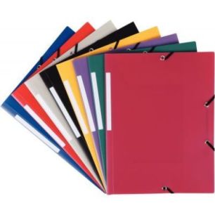 Achetez Carton de 50 chemises 3 rabats à élastiques en polypropylène opaque 4/10ème, format 24x3..