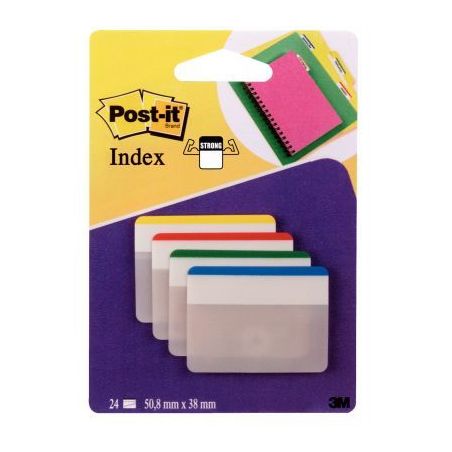 Achetez Carte de 24 index strong large format 50,8x38mm assorti L1158 POST-IT 3M pas cher sur Ma Re..