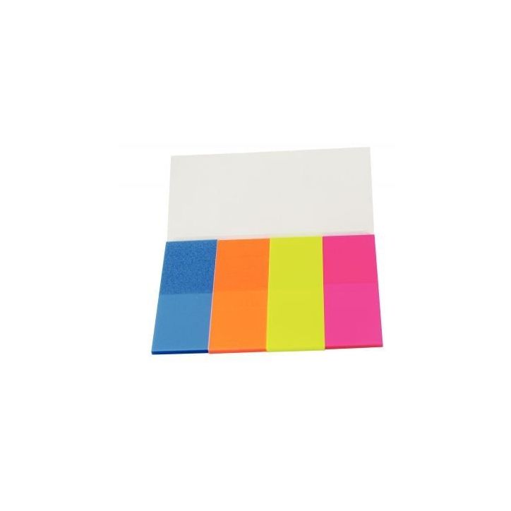 Etui de 4 distributeurs de 40 marque-pages film transparent couleurs assorties 2671-09