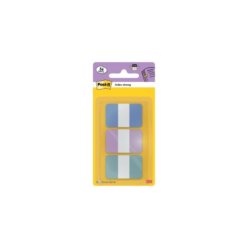 Achetez Carte de 36 index rigide standard format 25,4 x 38 mm bleu violet vert BP1507 POST-IT 3M pas..