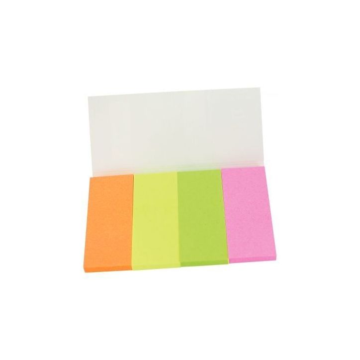 Etui de 4 distributeurs de 40 marque-pages en papier couleurs assorties 5670-39