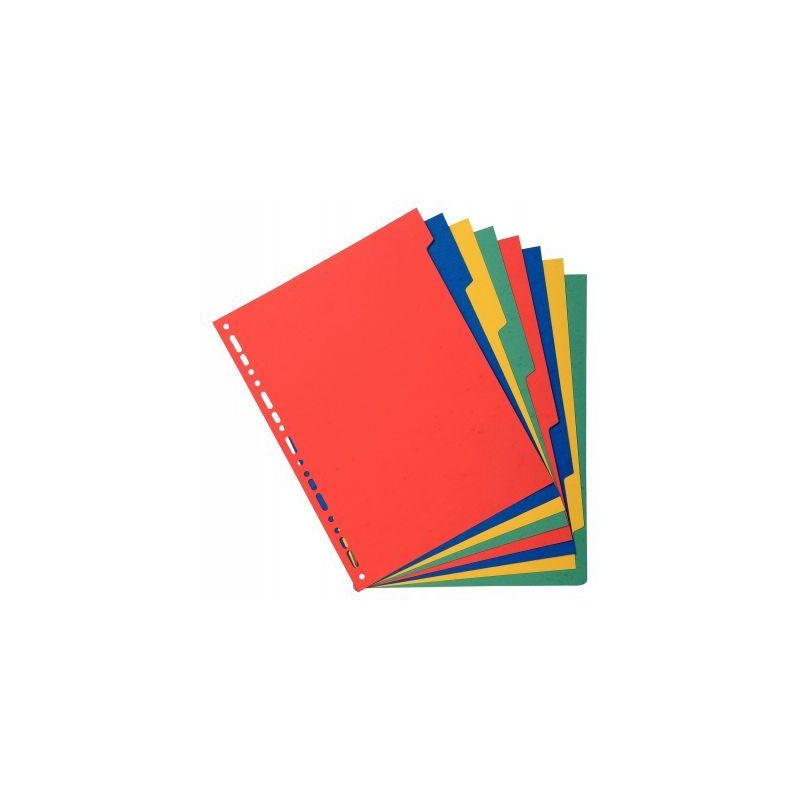 Achetez Jeu de 8 intercalaires à  touches neutres en carte recyclée 220g format A4 2008E EXACOMPT..