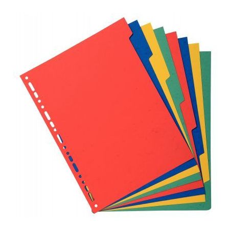 Achetez Jeu de 8 intercalaires à touches neutres en carte recyclée 220g format A4 2008E EXACOMPT..